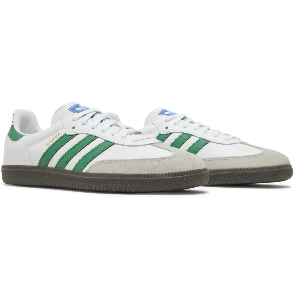 Mens Size 6- Adidas Samba OG White Green Shoes Sneakers IG1024 NEW